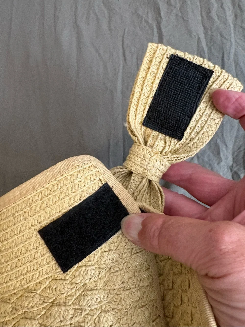 Magid Natural Straw Visor Hat with Bow